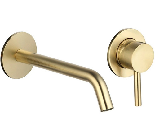 Смеситель для раковины AQUAMERIT Siena настенный 180 мм золото шлифованное AQM6215BG