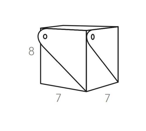 Коробочка ADJ MIU 7x7x8 см черный/серый 0055.01/03