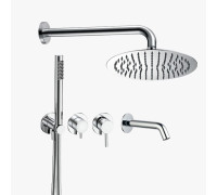 Душевая система Aquanet с изливом для ванны хром AQM8408CR