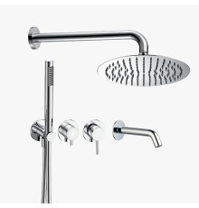 Душевая система Aquanet с изливом для ванны хром AQM8408CR