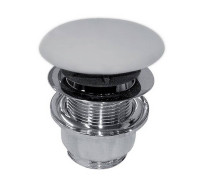 Донный клапан для раковины Globo click-clack с переливом белый FI012BI