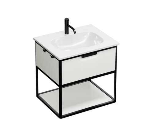 Комплект мебели Burgbad Vry 63х49.6х60 см подвесной белый матовый SGUJ063F6019GO253C001