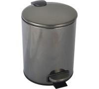 Ведро с крышкой напольное Boheme Uno 5 л глянцевая оружейная сталь 10426-SGM
