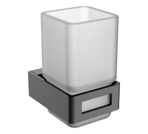 Стакан для зубных щеток подвесной Boheme Q графит 10944-GM