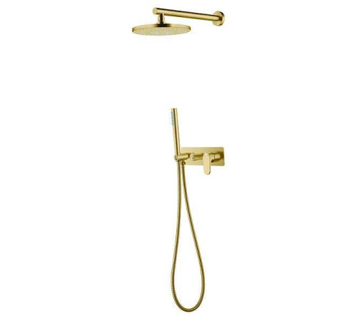 Смеситель встраиваемый для душа с верхним душем Boheme Spectre бронза матовая 454-BR