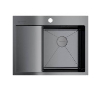 Кухонная мойка Omoikiri Akisame 65-R-GM 65x51 см вороненая сталь 4973098