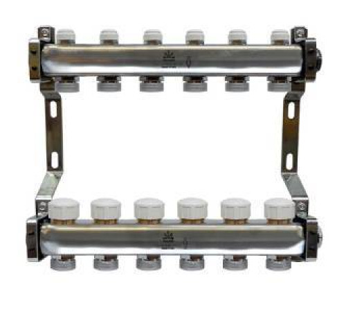 Коллекторный блок Gekon 1x3/4 EK 6 выходов с расходомерами GK 75106