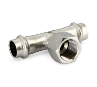 Тройник пресс Uni-Fitt 15х1/2х15 нержавеющая сталь 797S1210