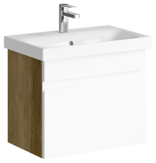 Тумба под умывальник подвесная Aqwella Smart 600х510х380 мм дуб балтийский SRT0106DB