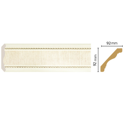 Плинтус потолочный DECOMASTER 171-6 92х92х2400 мм 34627