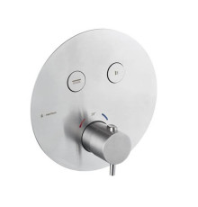 Смеситель для душа встраиваемый термостатический Newform X-STEEL 316 на 2 источника INOX 70426EX.50.050