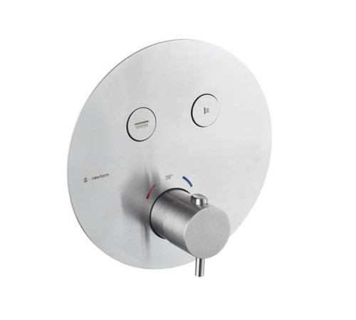 Смеситель для душа встраиваемый термостатический Newform X-STEEL 316 на 2 источника INOX 70426EX.50.050