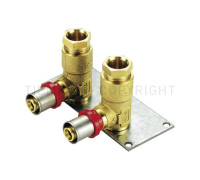 Переходники на планке Tiemme 16х15 мм межосевое 38 мм H53 2 шт. 1650376