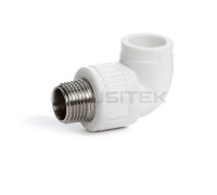 Угольник переходной Fusitek PP-R 90° 25x3/4 НР FT04504