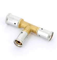 Тройник переходный HENCO 11P латунь пресс уменьшенный с двух сторон 20x20x16 11P-202016