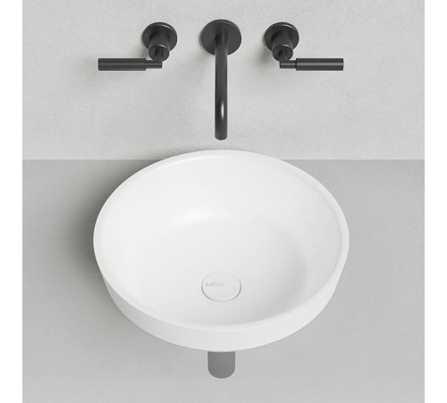 Раковина накладная Salini Marea 41.5х41.5х16 см S-Stone белый матовый 1802203M