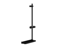 Душевая штанга AQUAMET H=665 мм с полкой 240х120 мм черный AQM8201B