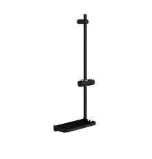 Душевая штанга AQUAMET H=665 мм с полкой 240х120 мм черный AQM8201B