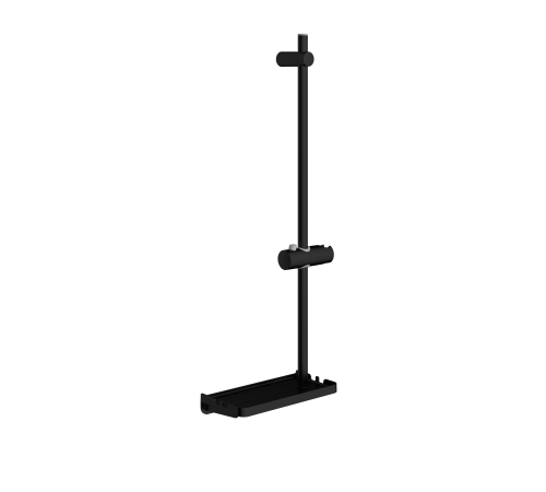 Душевая штанга AQUAMET H=665 мм с полкой 240х120 мм черный AQM8201B