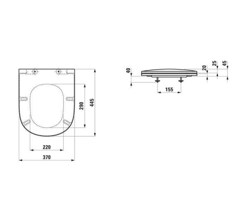 Сиденье для унитаза Laufen Lua с микролифтом белое 8.9108.3.000.000.1