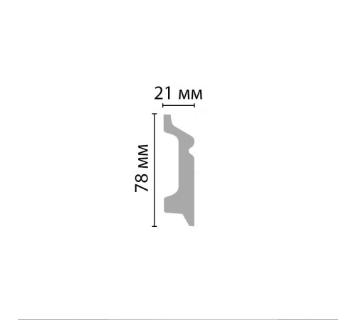Плинтус напольный Decomaster D122-84 ДМ 78х21х2400 мм D122-84 ДМ