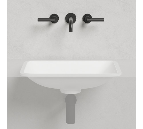 Раковина встраиваемая снизу Salini Marea 06 55х40х13.4 см S-Sense белый глянцевый 1802106G