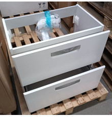 Тумба под умывальник подвесная Roca The Gap 677х602х412 мм 2 ящика Белый матовый ZRU9302733