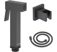 Гигиенический душ со шлангом 120 см и держателем Aquanet матовый черный AQ2053MB