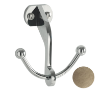 Крючок двойной Kerasan подвесной бронза 742493