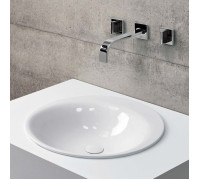 Раковина встраиваемая Bette Lux Oval Couture 50х50х10 см 1 отв. белый A220-000 HLW1