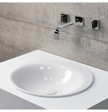 Раковина встраиваемая Bette Lux Oval Couture 50х50х10 см 1 отв. белый A220-000 HLW1