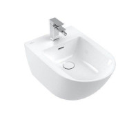 Биде подвесное Villeroy & Boch Subway 3.0 375x560x270 мм CeramicPlus Альпийский белый 447000R1