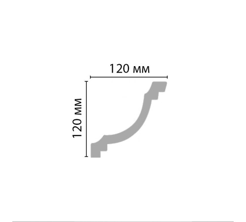 Плинтус потолочный гладкий Decomaster 120х120х2400 мм 96274