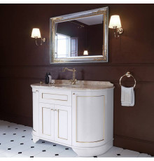 Комплект мебели Tiffany World York Nuovo 130 см напольный белый/золото мрамор Diano YOR4130-BO/S53bi/YORM130-1/DNR/h2/1F