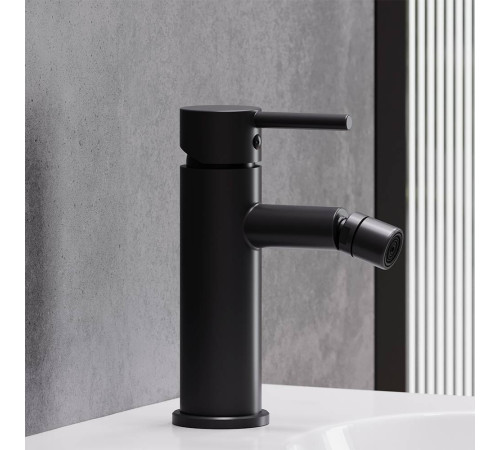 Смеситель для биде AM.PM Scandinavian Pure с донным клапаном матовый черный 360240300