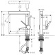 Смеситель для раковины Hansgrohe Finoris на 1 отверстие с донным клапаном Push-Open хром 76063000