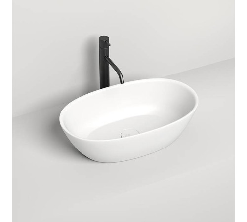 Раковина накладная Salini Sofia 56х33.5х15 см S-Sense белый глянцевый 1101106G