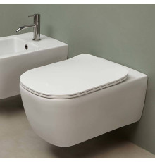 Унитаз подвесной antoniolupi Komodo 54х36х26 см безободковый белый матовый KOMODO3