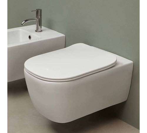 Унитаз подвесной antoniolupi Komodo 54х36х26 см безободковый белый матовый KOMODO3