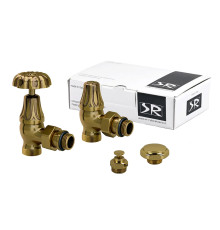 Комплект вентилей угловых SR Rubinetterie Floral Old Style 1/2x24/19 ручной бронза K339-1500Z0P0