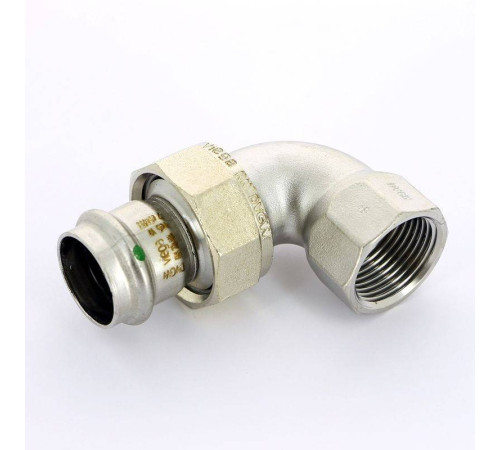 Угол разъемный пресс-В Viega Sanpress Inox 28х1 нержавеющая сталь 437343