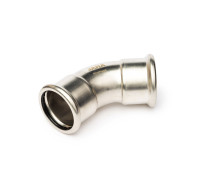 Отвод 45° SANHA NiroPress AISI 304L ВПр-ВПр 88.9 мм 69104189.3