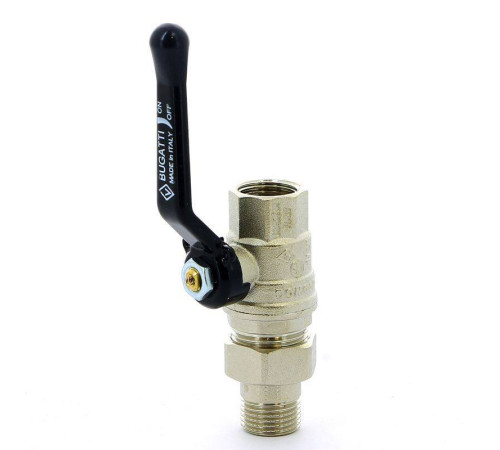 Кран шаровой Bugatti Oregon 1/2 НВ со сгоном рычаг 03200026