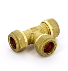 Тройник обжимной латунный Tiemme 15 мм 1000005