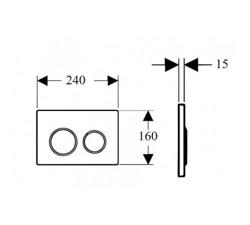 Кнопка смыва Boheme NeoArt пластик 24х1.5х16 см черный 662