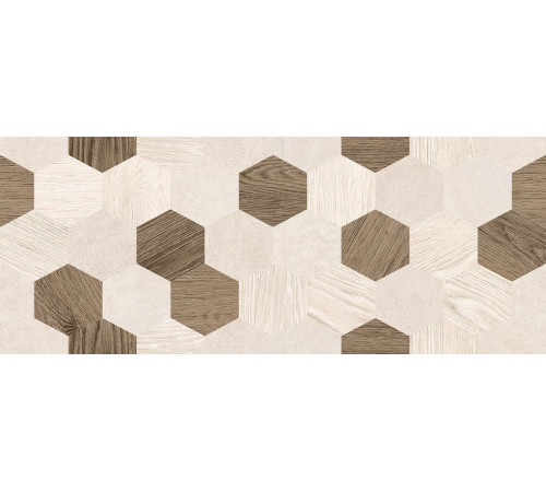 Плитка настенная Laparet Betonhome бежевый мозаика 20х50 см х9999284113