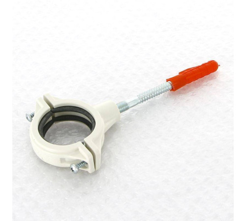 Хомут канализационный Sinikon Комфорт 50 мм шумопоглощающий со шпилькой и дюбелем KPP.050.K.D