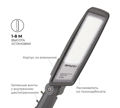 Светильник консольный уличный Apeyron Electrics 100 Вт 29-11