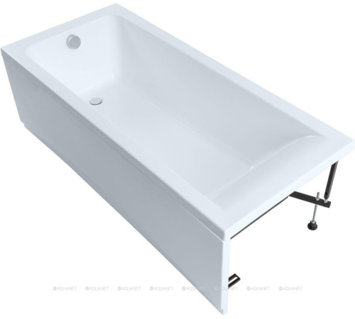 Ванна акриловая Aquanet Bright 180x80 см с каркасом и сливом-переливом 00233143