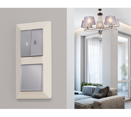 Рамка на 2 поста Ambrella Volt Line AF110332